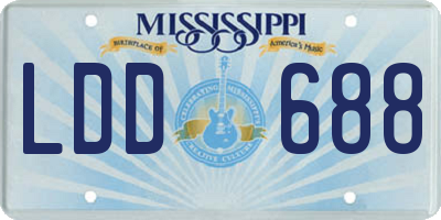 MS license plate LDD688