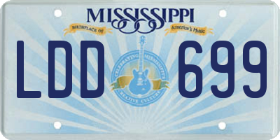 MS license plate LDD699