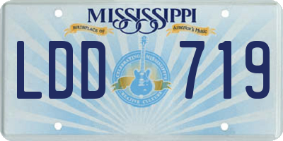 MS license plate LDD719