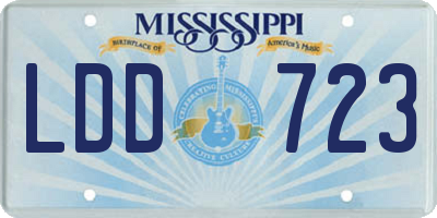 MS license plate LDD723