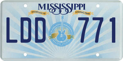 MS license plate LDD771
