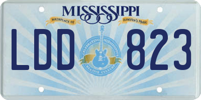 MS license plate LDD823