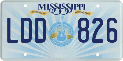 MS license plate LDD826