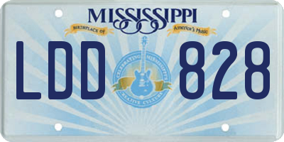 MS license plate LDD828