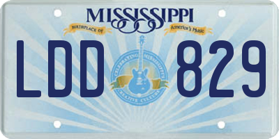 MS license plate LDD829