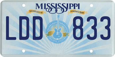 MS license plate LDD833