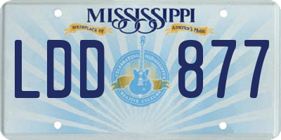 MS license plate LDD877