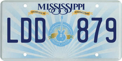 MS license plate LDD879