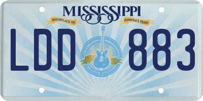 MS license plate LDD883