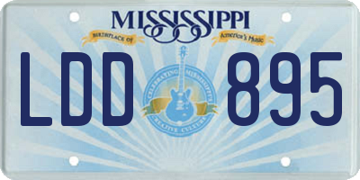 MS license plate LDD895