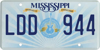 MS license plate LDD944