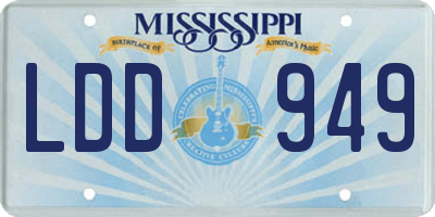 MS license plate LDD949