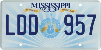 MS license plate LDD957