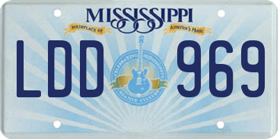MS license plate LDD969
