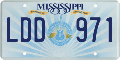 MS license plate LDD971