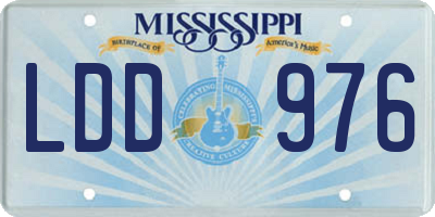 MS license plate LDD976