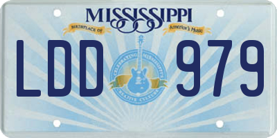 MS license plate LDD979
