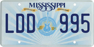 MS license plate LDD995