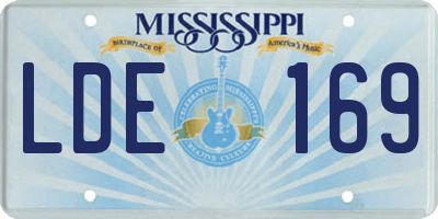 MS license plate LDE169