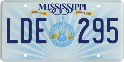 MS license plate LDE295