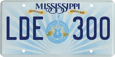 MS license plate LDE300
