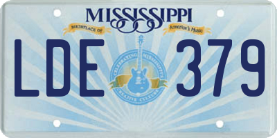 MS license plate LDE379