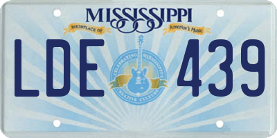 MS license plate LDE439