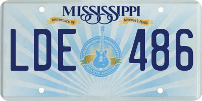 MS license plate LDE486