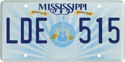 MS license plate LDE515