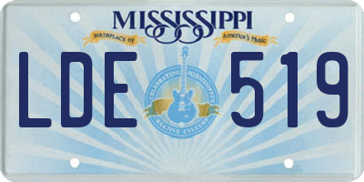 MS license plate LDE519