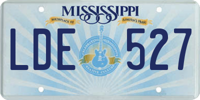 MS license plate LDE527