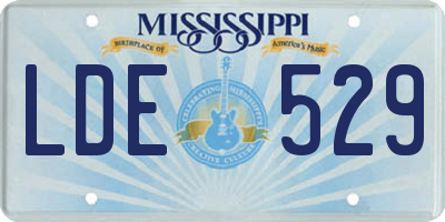 MS license plate LDE529