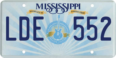 MS license plate LDE552