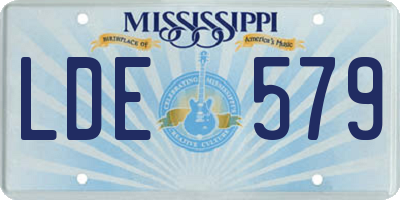 MS license plate LDE579