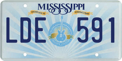 MS license plate LDE591