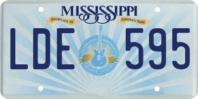 MS license plate LDE595