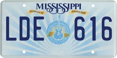 MS license plate LDE616