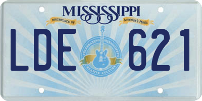 MS license plate LDE621