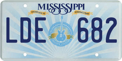 MS license plate LDE682