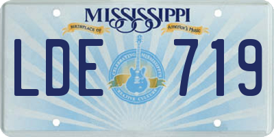 MS license plate LDE719