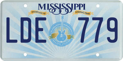 MS license plate LDE779