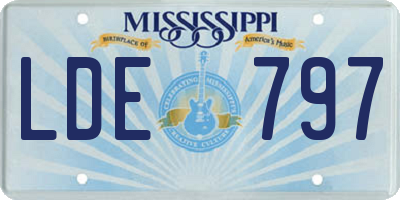 MS license plate LDE797