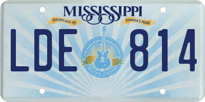 MS license plate LDE814