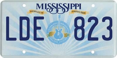 MS license plate LDE823
