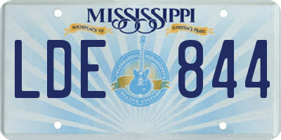 MS license plate LDE844