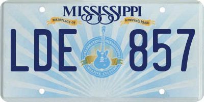 MS license plate LDE857