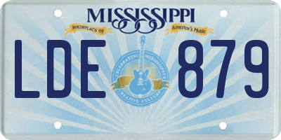 MS license plate LDE879