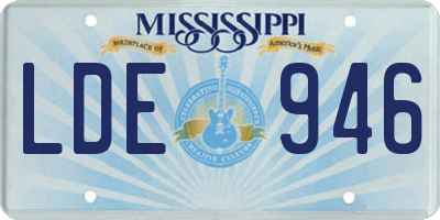 MS license plate LDE946