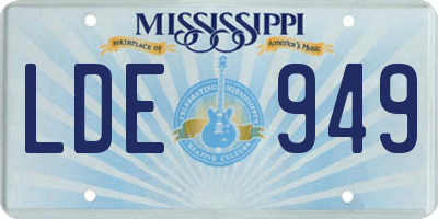 MS license plate LDE949