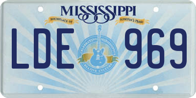 MS license plate LDE969